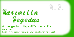 maximilla hegedus business card